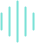 Five mint green vertical lines increasing in size and then decreasing in size.